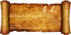 Gitta László névjegykártya