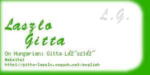 laszlo gitta business card